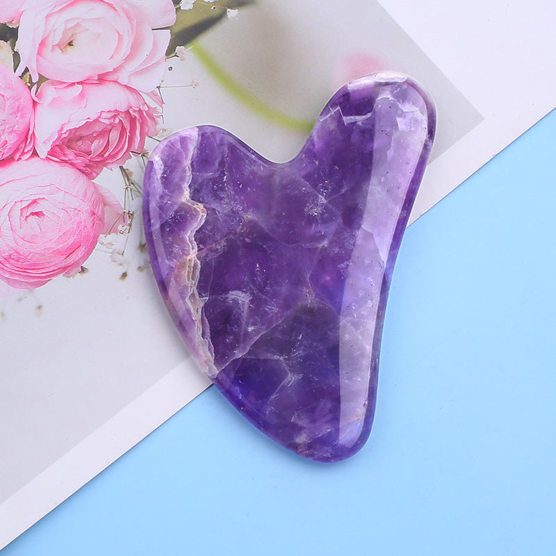 Natural Pink Crystal Guasha Board for Body Massage